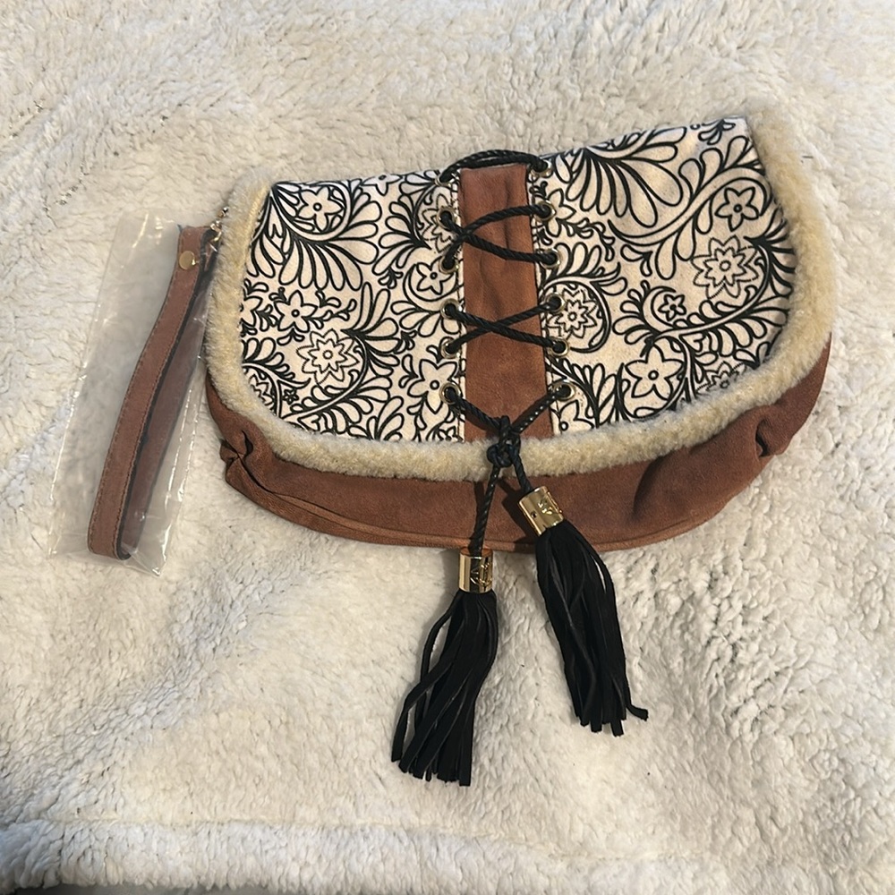 New Women’s Just Cavalli Pouchette Leather Bag with tags